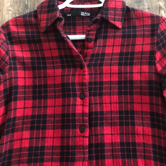 Rebel Sugar red/black plaid tunic - Picture 4 of 13